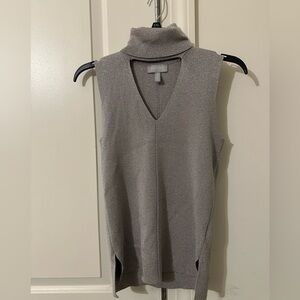 Ellen Tracy Silver Metallic Top (S)